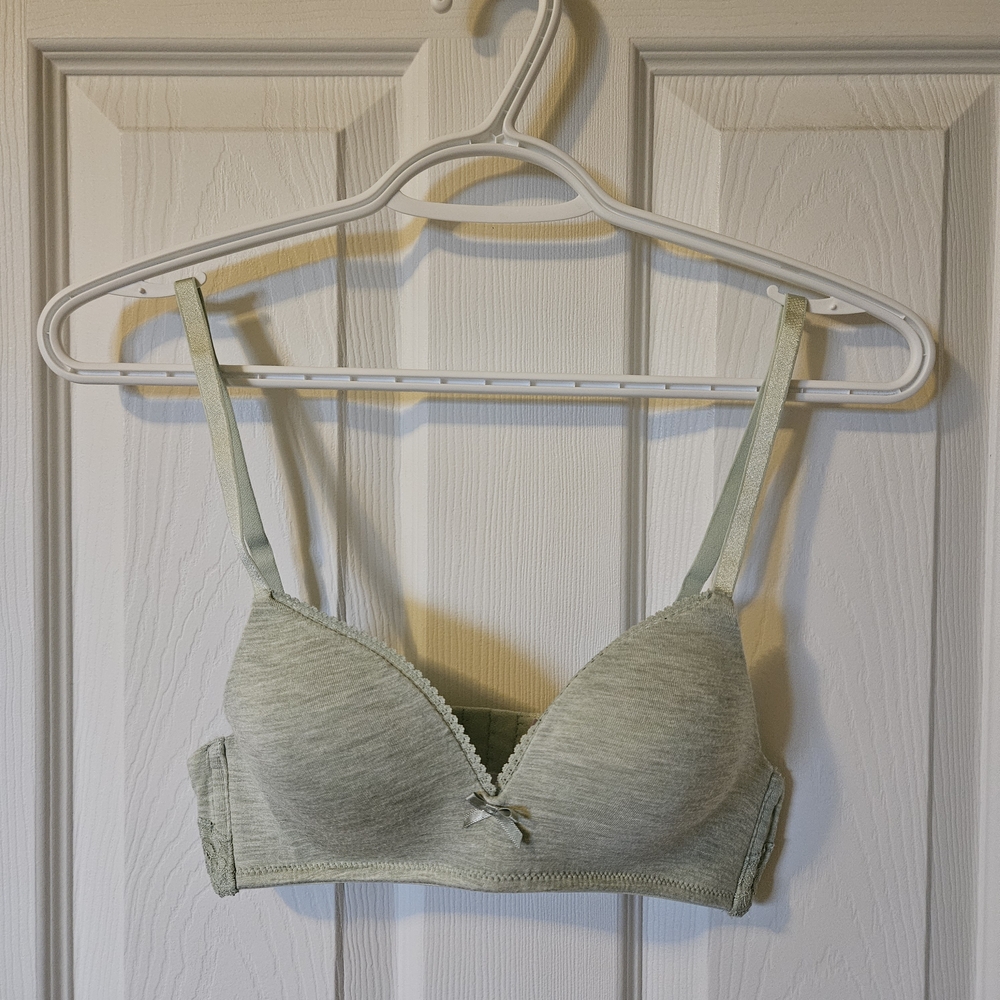 La Vie En Rose Frosty Green Wireless Modal & Lace Bra